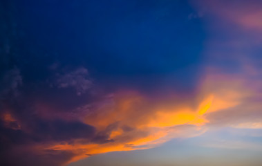 Vibrant sky, Clouds with twilight sky background