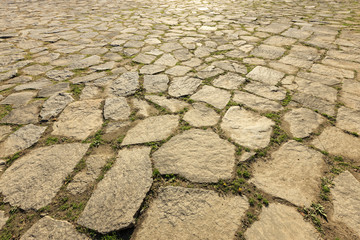 stone road, korean royal palace, landscape, Gyeongbokgung palace in seoul, korea.