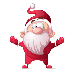 Santa Claus, Father Winter - cartoon funny, cute illustration.
