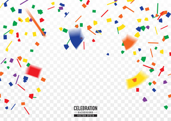 Coloful confetti background in celebration concept.