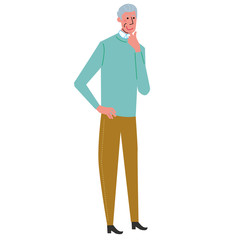 シニア　男性　イラスト
