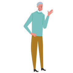 シニア　男性　イラスト