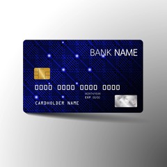 Modern credit card template design. With inspiration from the abstract. Vector illustration.Glossy plastic style.