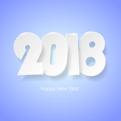 Happy new year 2018  greeting card. Vector illustration