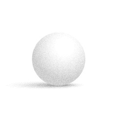 Vector white sphere with dotted shadows isolated on white background.