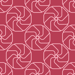 Red geometric print. Seamless pattern