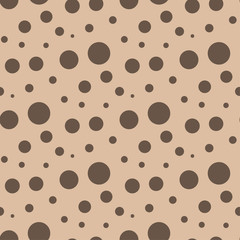 Beige and brown geometric ornament. Seamless pattern