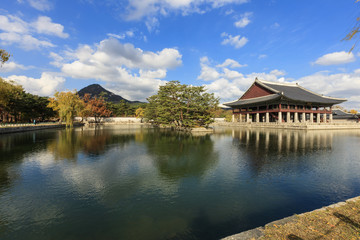 korean royal palace, Gyeongbokgung, landscape
