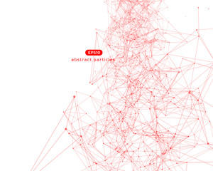 Vector background with abstract particles.