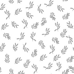 Seamless pattern with floral elements. Vector illustration.
