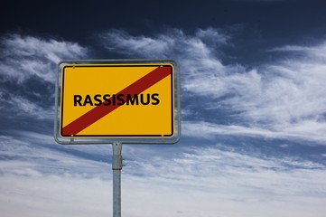 RASSISMUS - Bilder mit Wörtern aus dem Bereich Rassismus, Wort, Bild, Illustration