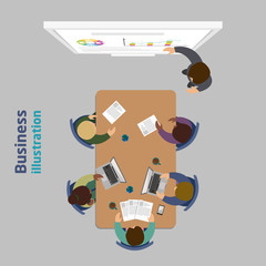 Business presentation. Flat design.