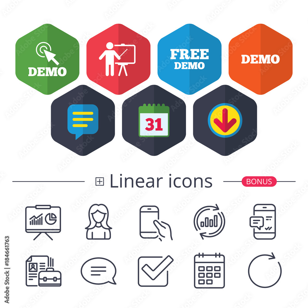Poster demo with cursor icon. presentation billboard.