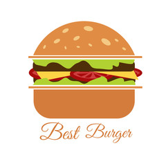 Best burger logo on white eps 10 design