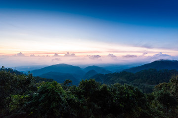 Fototapeta na wymiar Mon Sone View Point, Doi Pha Hom Pok National Park, Angkhang mountain, chiang mai, Thailand