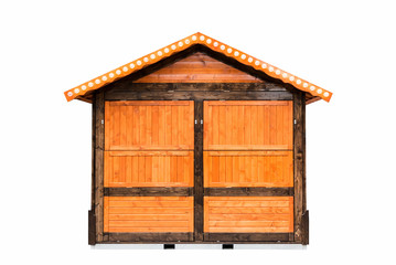 wooden house isolated