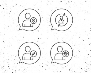 User, Edit profile and Idea line icons.