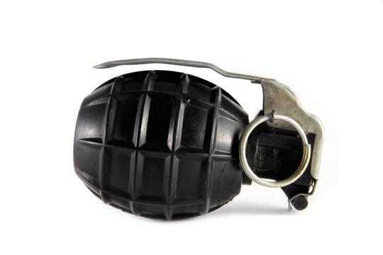 Hand grenade on a white background