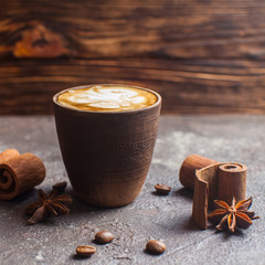 Capuccino with spices