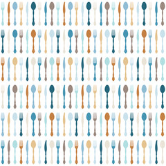 Cutlery Seamless Pattern Retro