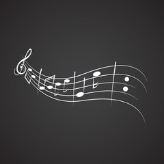Music notes element 