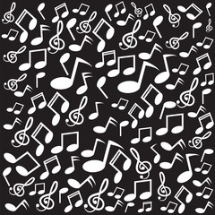Music notes pattern background