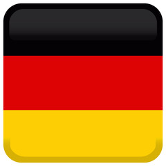 Obraz premium Flag of Germany. Abstract concept, icon, square, button. Vector illustration on white background.