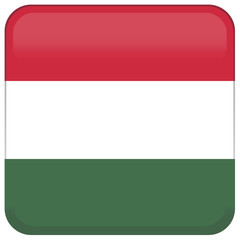 Hungary flag. Abstract concept, icon, square, button. Vector illustration on white background.
