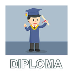 Student college diploma photo text style