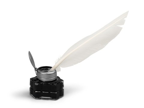Feather Quill and Inkwell