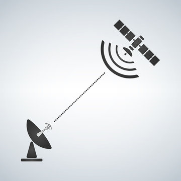 Satellite Antenna Dish Vector Illustration