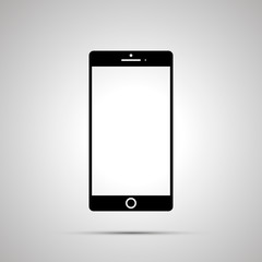 Smartphone silhouette, simple black icon