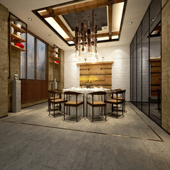 3d render of meeting table