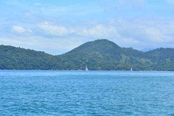 Coast of Ubatuba, Brazil, view from a boat
