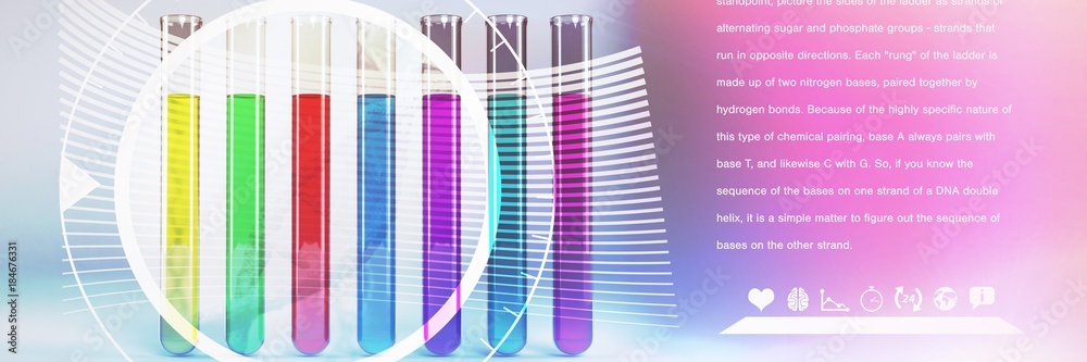 Poster composite image of composite image of dna helix