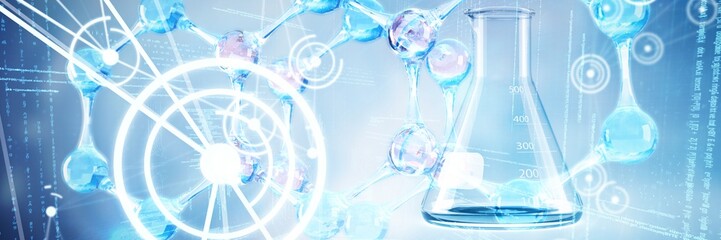 Composite image of dna structure