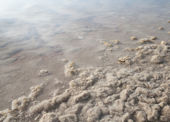 Lakes for salt extraction.