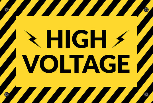 Switchboard high voltage sign illustration for design