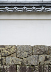 traditional Japanese style detail of roof and wall