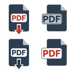 PDF Icons on white background.