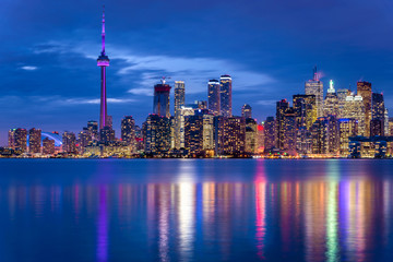 Obraz premium View of Downtown Toronto at Night