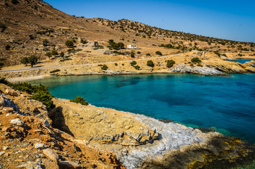 Fototapeta na wymiar Emerald beaches of Naxos, Greece