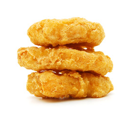 Chicken nuggets isolated on white background