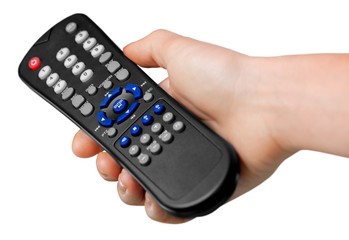 Hand Using a Remote Control