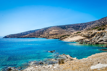 Fototapeta na wymiar Emerald beaches of Naxos, Greece