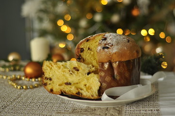 Panettone, pain italien , brioche Noel