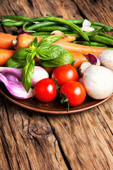 fresh summer vegetables