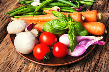 fresh summer vegetables