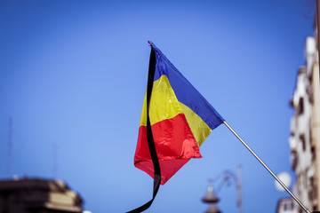 Romania's flag at half mast during a national day of mourning