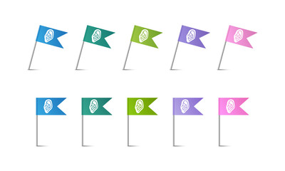 Set - Bunte Fähnchen - Ohrenarzt